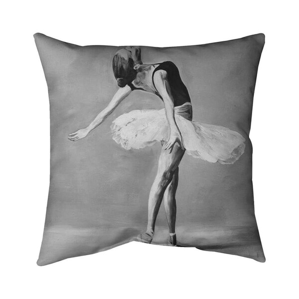 Fondo 26 x 26 in. Classic Ballet Dancer-Double Sided Print Indoor Pillow - FO2798554