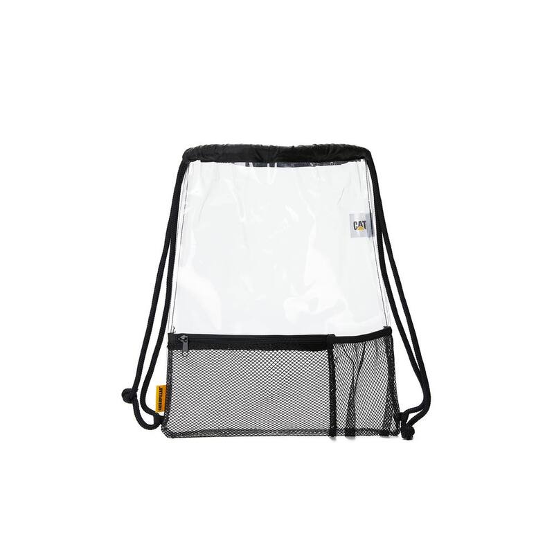 CAT Soft Bag, 13 in., 2 Pockets, Transparency, 100% Clear PVC, Drawstring Bag, Large Capacity, Easy Clean - 84729