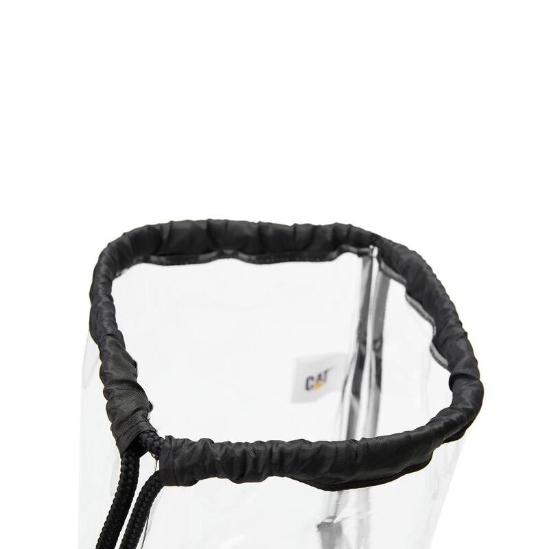 CAT Soft Bag, 13 in., 2 Pockets, Transparency, 100% Clear PVC, Drawstring Bag, Large Capacity, Easy Clean - 84729