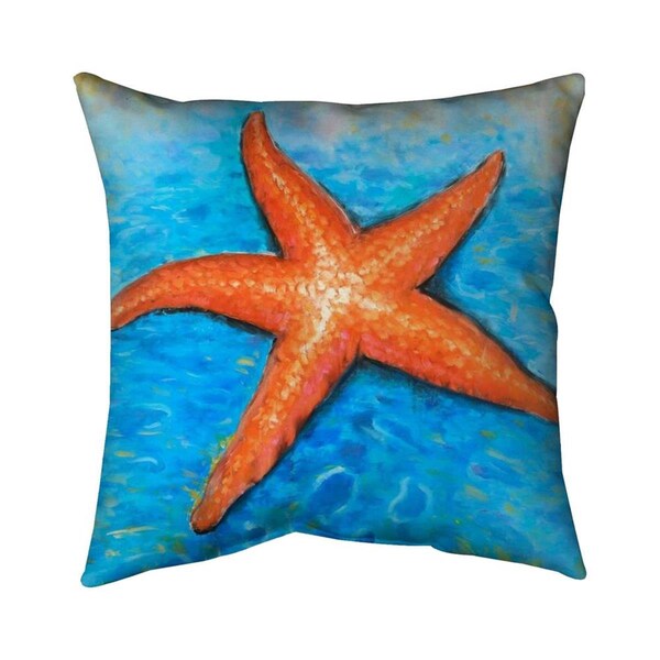 Fondo 26 x 26 in. Vivid Starfish-Double Sided Print Indoor Pillow - FO2775181