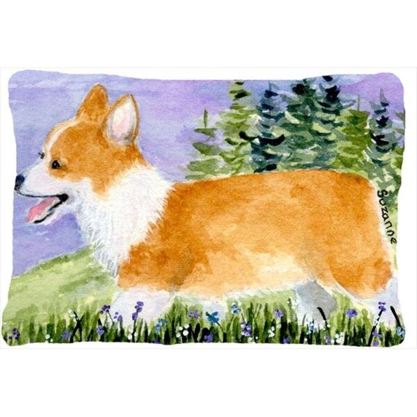 Jensendistributionservices Corgi Indoor & Outdoor Decorative Fabric Pillow - 12 x 16 in. - MI727132