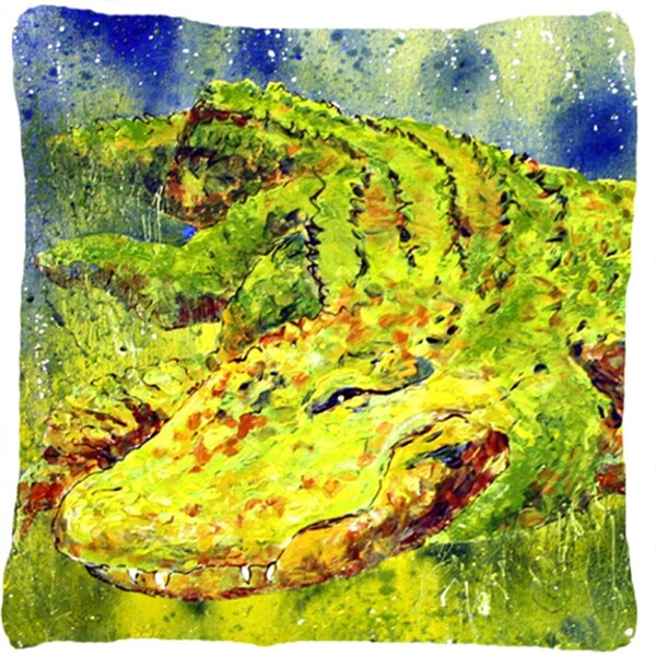 Jensendistributionservices 14 x 14 in. Alligator Decorative Fabric Pillow - MI2555484