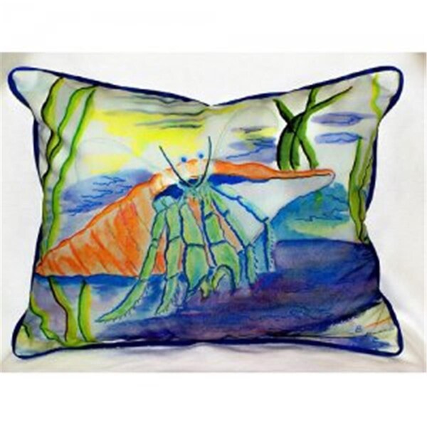 Betsy Drake Hermit Crab Throw Pillow- 16 x 20 in. - HJ205