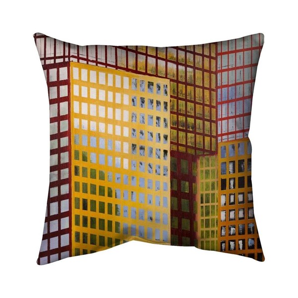 Begin Home Decor 20 x 20 in. Skyscrapers-Double Sided Print Indoor Pillow - 5541-2020-CI234