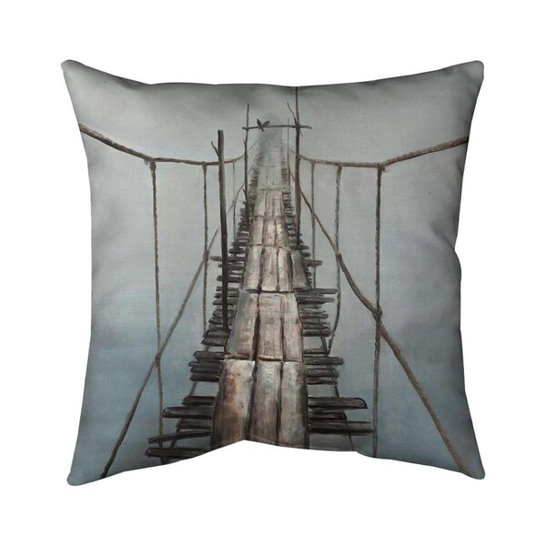 Begin Home Decor 20 x 20 in. Old Abandoned Bridge-Double Sided Print Indoor Pillow - 5541-2020-LA47
