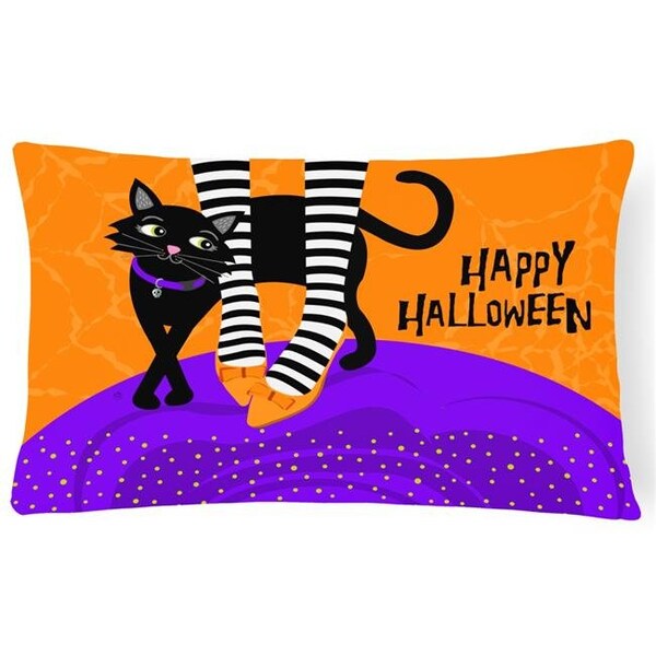 Carolines Treasures Carolines Treasures VHA3038PW1216 Halloween Witches Feet Canvas Fabric Decorative Pillow - VHA3038PW1216