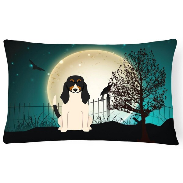Carolines Treasures Halloween Scary Swiss Hound Canvas Fabric Decorative Pillow - BB2234PW1216