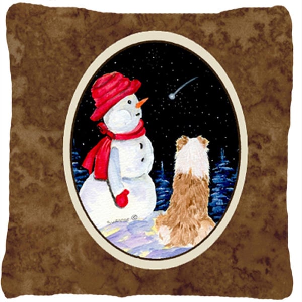 Jensendistributionservices Australian Shepherd Decorative Fabric Pillow - 14 x 14 in. - MI2553333