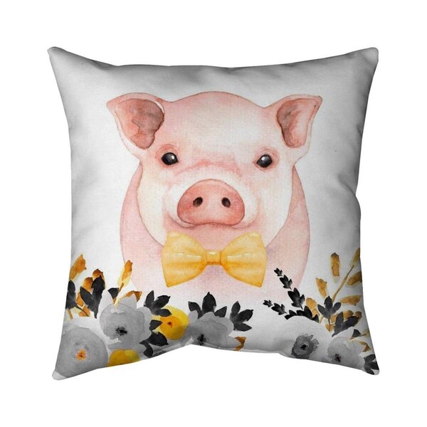 Fondo 26 x 26 in. Chic Pig-Double Sided Print Indoor Pillow - FO3336315