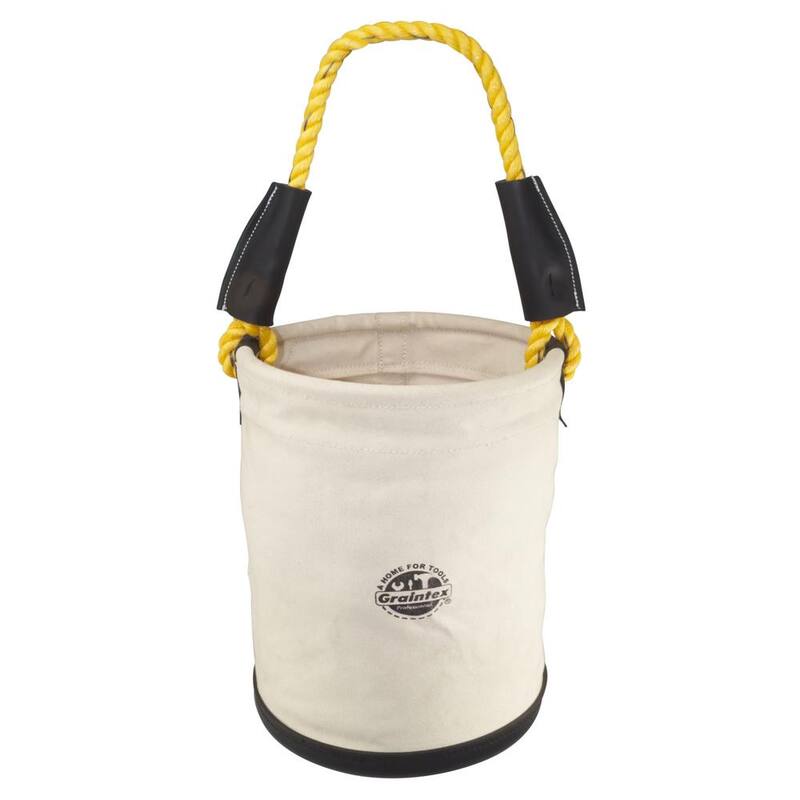 Graintex 12 in. 1 Pocket Utility Canvas Bucket with Plastic Bottom - CB2126