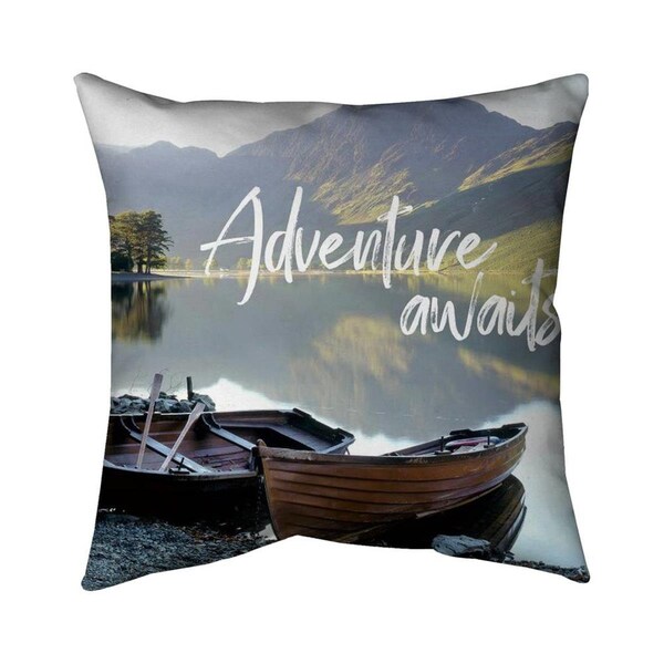 Begin Home Decor 26 x 26 in. Adventure Awaits-Double Sided Print Indoor Pillow - 5541-2626-PH18