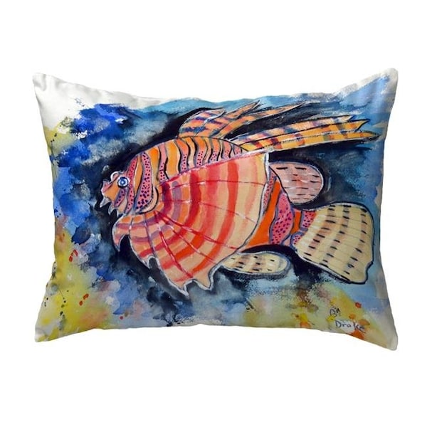 Betsy Drake Betsy Drake KS451 11 x 14 in. Betsys Lion Fish Small No-Cord Pillow - KS451