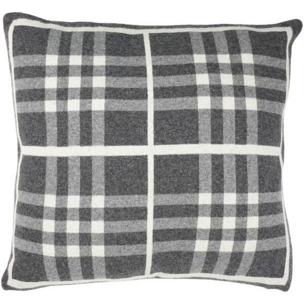 Safavieh 20 x 20 in. Unity Gingham Knit Pillow, Grey - PLS204A-2020