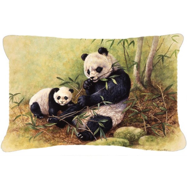 Jensendistributionservices Panda Bears by Daphne Baxter Fabric Decorative Pillow - MI2557284