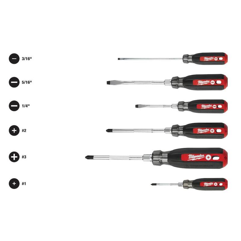 Milwaukee PACKOUT 15 in. Backpack with 6-Pack Cushion Grip Screwdriver Set - 48-22-8301-48-22-2886