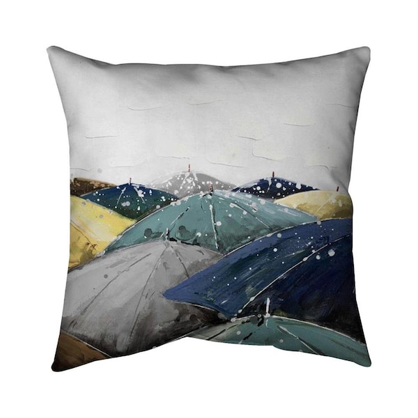 Fondo 26 x 26 in. Umbrellas-Double Sided Print Indoor Pillow - FO2777016