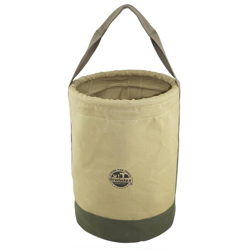 Graintex 12 in. 1-Pocket Utility Tool Bucket in Khaki Green - CB2367