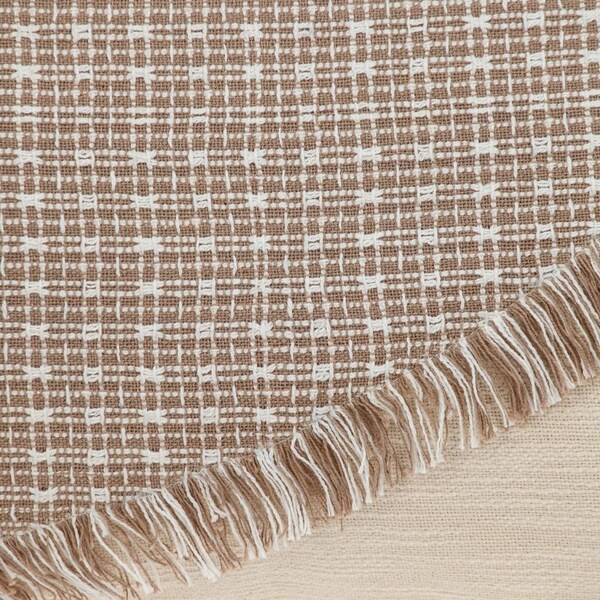 Homeroots 24 x 14 x 5 in. Sandy Beige Textured Throw Pillow - 383127