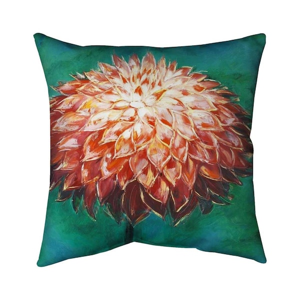 Begin Home Decor 20 x 20 in. Abstract Dahlia Flower-Double Sided Print Indoor Pillow - 5541-2020-FL150