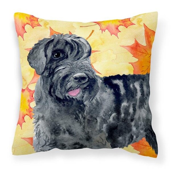 Carolines Treasures Carolines Treasures BB9921PW1414 Giant Schnauzer Fall Fabric Decorative Pillow - BB9921PW1414