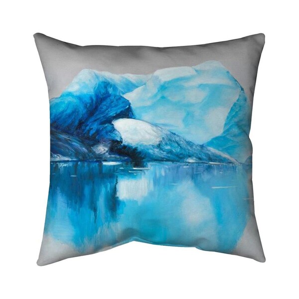 Fondo 26 x 26 in. Iceland Icebergs-Double Sided Print Indoor Pillow - FO2778718