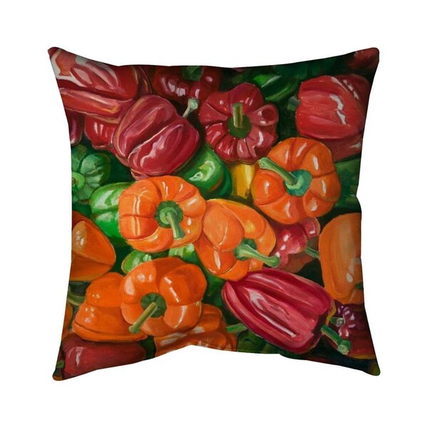 Fondo 26 x 26 in. A Lot of Peppers-Double Sided Print Indoor Pillow - FO2779293