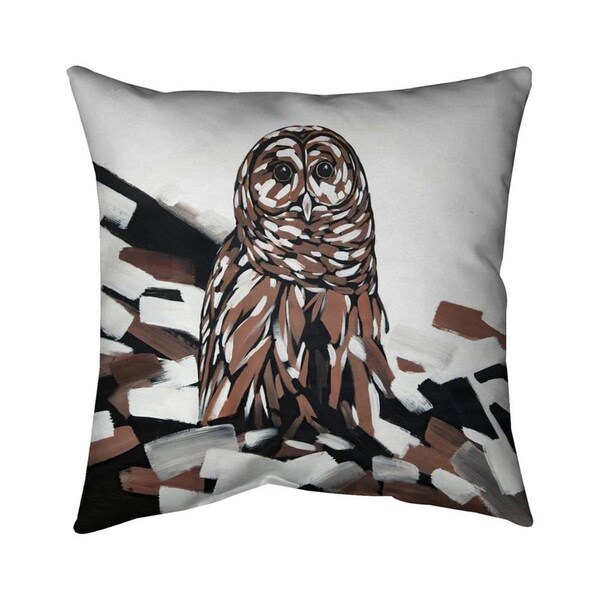 Begin Home Decor 20 x 20 in. Tawny Owl-Double Sided Print Indoor Pillow - 5541-2020-AN477