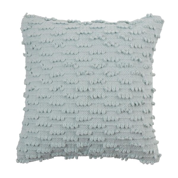 Rlm Distribution 20 in. Nubby Design Throw Pillow with Down Filling Aqua, 4PK - HO3204739
