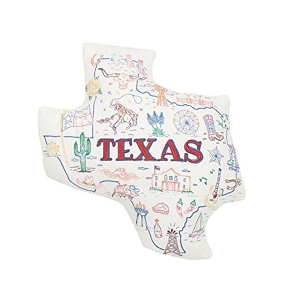 Peking Handicraft 14 x 14 in. Texas Shaped Throw Pillow - PE393021