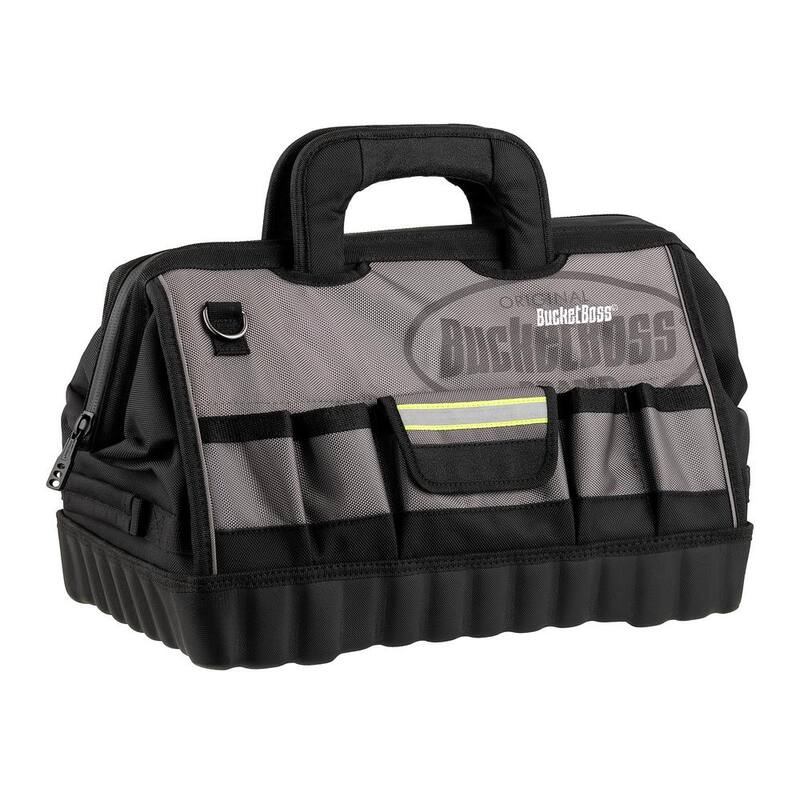 BUCKET BOSS 18 in. High Visibility Professional Tool Bag - 65118-HV