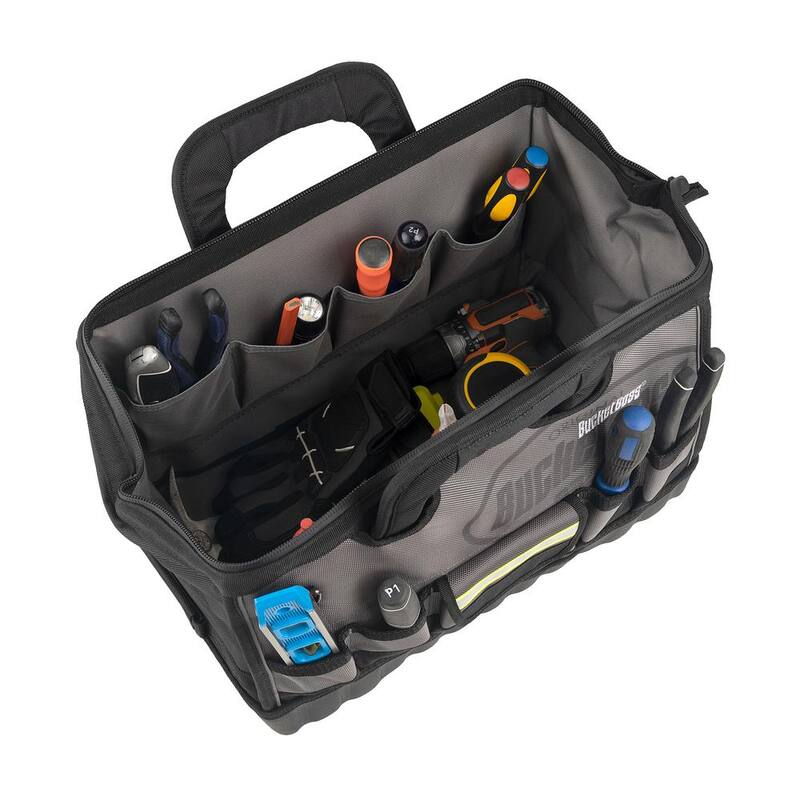 BUCKET BOSS 18 in. High Visibility Professional Tool Bag - 65118-HV