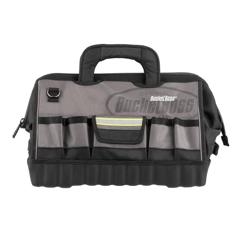 BUCKET BOSS 18 in. High Visibility Professional Tool Bag - 65118-HV