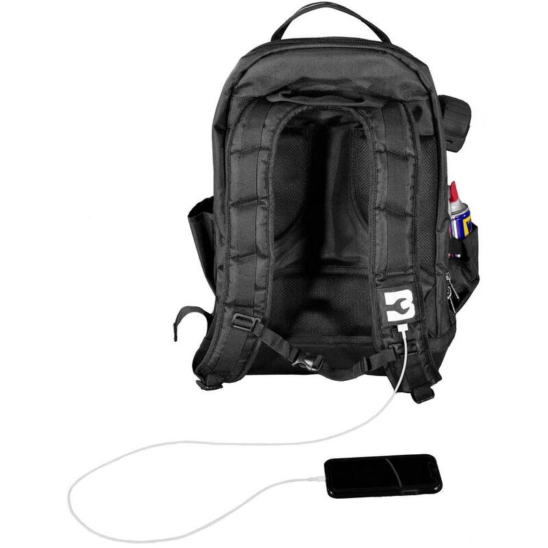 BOOTSTRAPT 15 in. Contractor's Backpack with Integrated Power Bank Compartment and Waterproof Rain Cover - 006-550