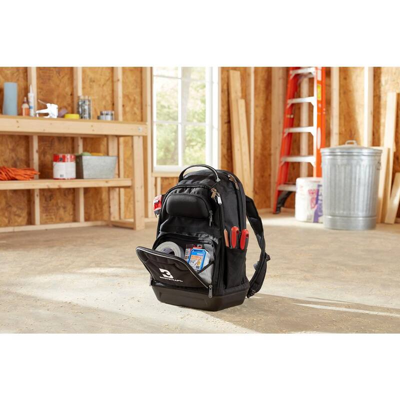BOOTSTRAPT 15 in. Contractor's Backpack with Integrated Power Bank Compartment and Waterproof Rain Cover - 006-550