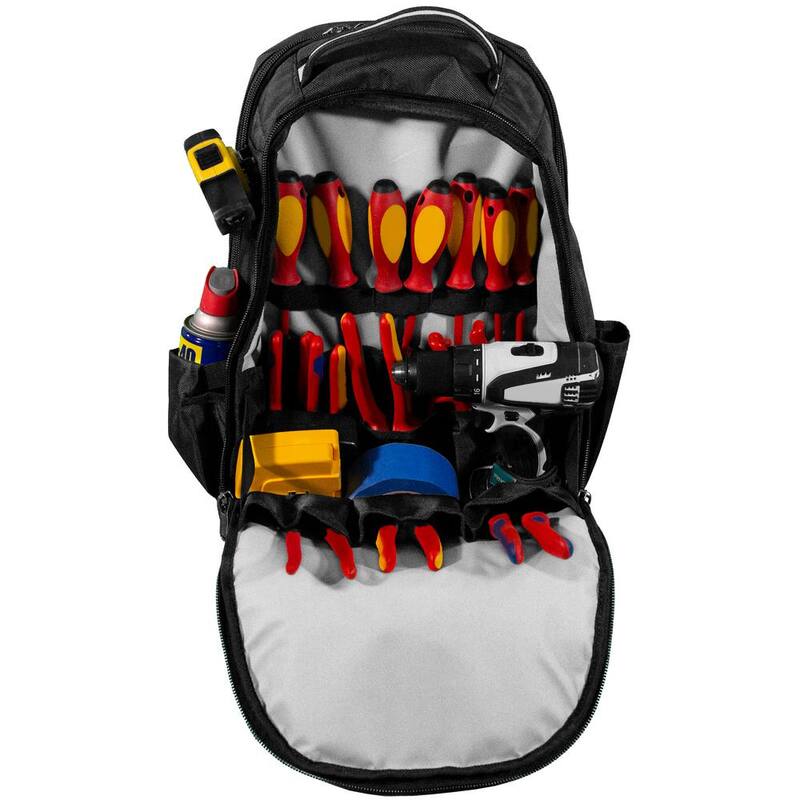 BOOTSTRAPT 15 in. Contractor's Backpack with Integrated Power Bank Compartment and Waterproof Rain Cover - 006-550