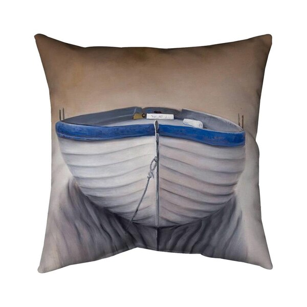 Begin Home Decor 20 x 20 in. Canoe Boat-Double Sided Print Indoor Pillow - 5541-2020-CO53