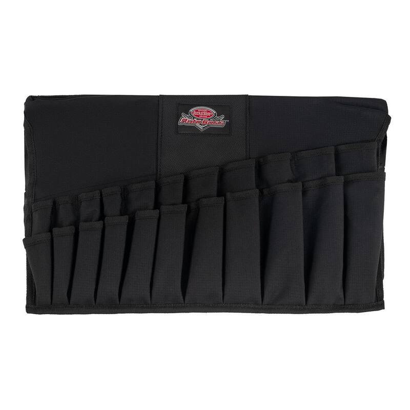 BUCKET BOSS Wrench Boss 5 Gal. Bucket Tool Organizer with 44 Pockets for Wrench Sets and Open Center Bulk Storage in Black - AB30020