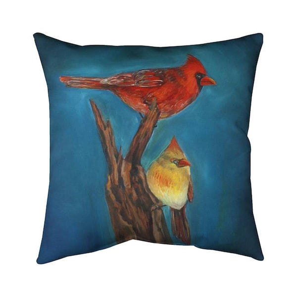 Begin Home Decor 20 x 20 in. Birds on A Branch-Double Sided Print Indoor Pillow - 5541-2020-AN323