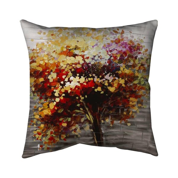 Fondo 26 x 26 in. Abstract Colorful Tree-Double Sided Print Indoor Pillow - FO2778699