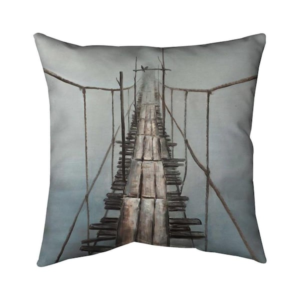Fondo 20 x 20 in. Old Abandoned Bridge-Double Sided Print Indoor Pillow - FO2793950