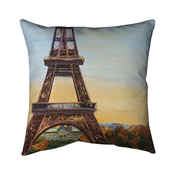 Fondo 20 x 20 in. Eiffel Tower by Dawn-Double Sided Print Indoor Pillow - FO2791498