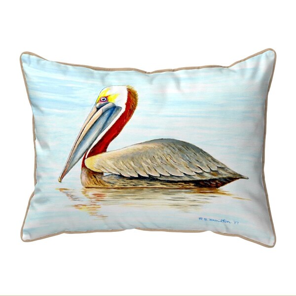 Betsy Drake 16 x 20 in. Summer Pelican Large Pillow - HJ807