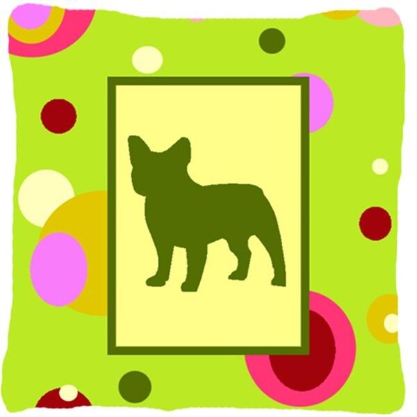 Carolines Treasures Carolines Treasures CK1128PW1414 14 x 14 in. French Bulldog Fabric Decorative Pillow - CK1128PW1414