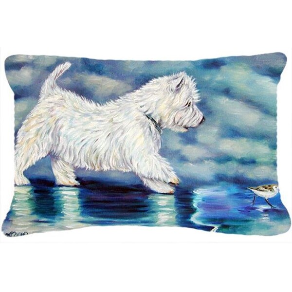 Carolines Treasures Carolines Treasures 7334PW1216 Misty Westie Fabric Decorative Pillow - 7334PW1216