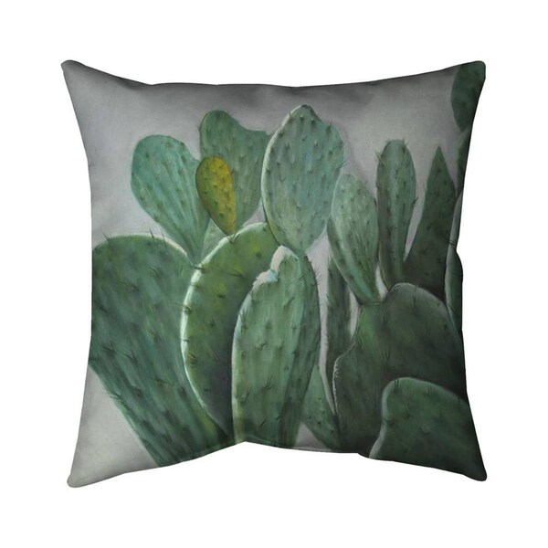 Fondo 20 x 20 in. Paddle Cactus-Double Sided Print Indoor Pillow - FO2794235
