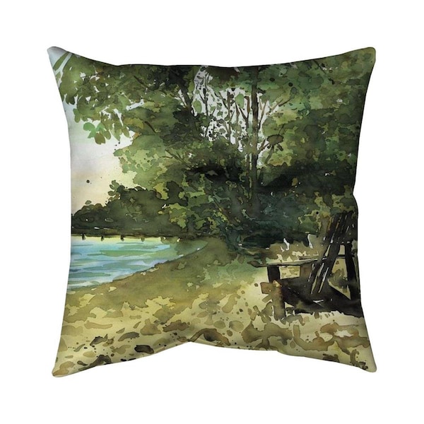 Begin Home Decor 26 x 26 in. Day At The Lake-Double Sided Print Indoor Pillow - 5541-2626-CO124