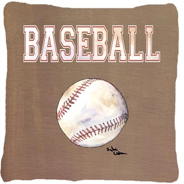 Carolines Treasures Carolines Treasures 8485PW1414 14 x 14 in. Baseball Fabric Decorative Pillow - 8485PW1414