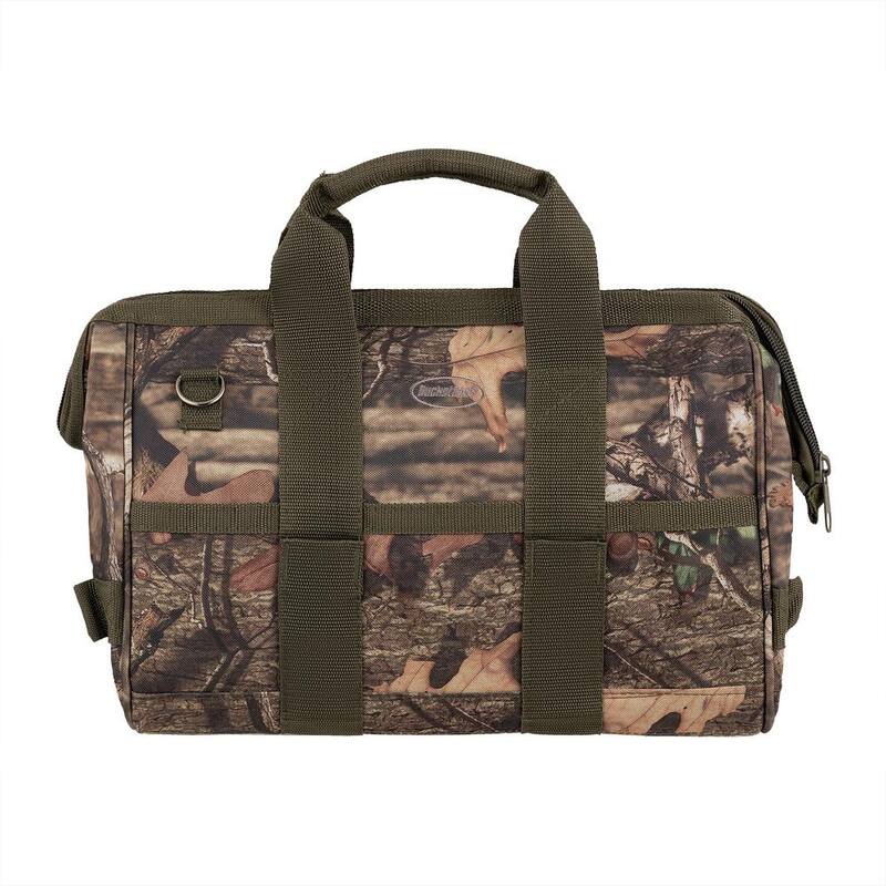 BUCKET BOSS Mossy Oak Breakup Camo Gatemouth 16 in. Tool Bag with 16 Pockets - 85016