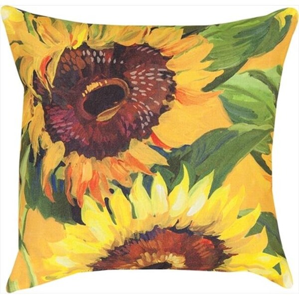 Manual Woodworkers & Weavers Manual Woodworkers and Weavers SLSNFL Sunflower Climaweave Pillow Digitally Printed 18 X 18 in. - SLSNFL