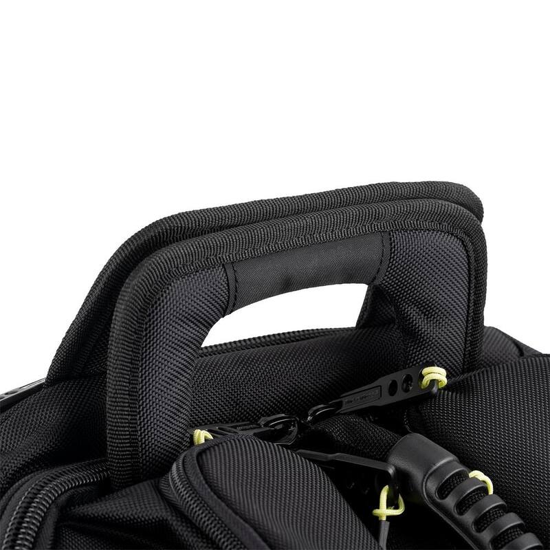 BUCKET BOSS 14 in. Heavy Duty High Visibility Protech 32-Pocket Tool Bag Backpack - 65180-HV